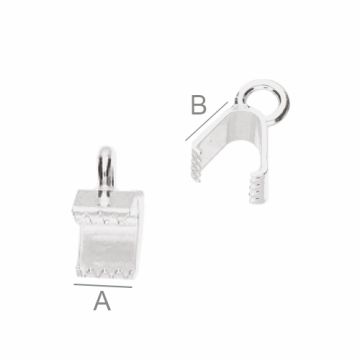 Zakończenie srebrne 4 mm do taśm, próba 925 ZACZ 4 Zakończenie srebrne 4 mm do taśm, próba 925 ZACZ 4