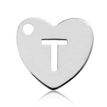 Zawieszka SERCE Z LITERĄ T, srebro 925 BL HEART T - 0,4 mm Zawieszka SERCE Z LITERĄ T, srebro 925 BL HEART T - 0,4 mm