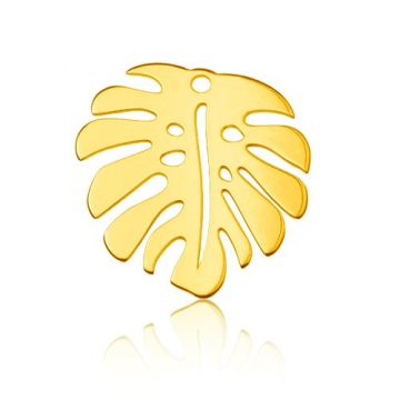 Zawieszka Liść Monstera, złoto próby 585