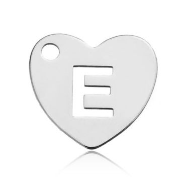 Zawieszka SERCE Z LITERĄ E, srebro 925 BL HEART E - 0,4 mm Zawieszka SERCE Z LITERĄ E, srebro 925 BL HEART E - 0,4 mm