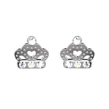 Sztyfty Korona z kamieniami, srebro 925 SZ 1 Sztyfty Korona z kamieniami, srebro 925 SZ 1