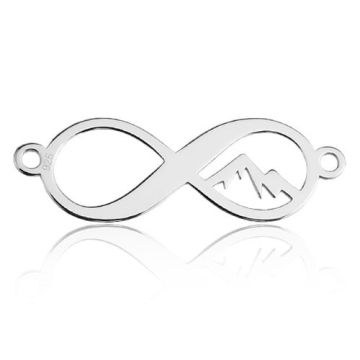 Łącznik Znak Nieskończoności z górami, srebro 925 BL 676 - 0,4 mm Łącznik Znak Nieskończoności z górami, srebro 925 BL 676 - 0,4 mm