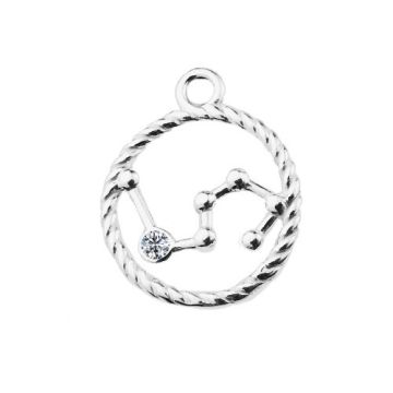 Zawieszka Lew Znak Zodiaku / Konstelacja z kamieniem, srebro 925 S-CHARM 605 Zawieszka Lew Znak Zodiaku / Konstelacja z kamieniem, srebro 925 S-CHARM 605