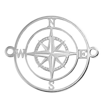 Łącznik ażurowy - kompas, róża wiatrów w kole, srebro 925 BL 934 - 0,4 mm Łącznik ażurowy - kompas, róża wiatrów w kole, srebro 925 BL 934 - 0,4 mm