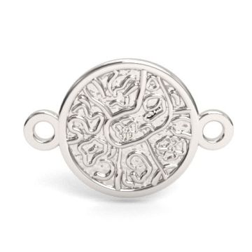 Łącznik ozdobny - moneta z dwustronnym wzorem, srebro 925 S-CHARM 748 Łącznik ozdobny - moneta z dwustronnym wzorem, srebro 925 S-CHARM 748