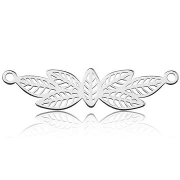 Łącznik / Zawieszka ażurowana Listki, srebro 925 BL 533 - 0,4 mm Łącznik / Zawieszka ażurowana Listki, srebro 925 BL 533 - 0,4 mm