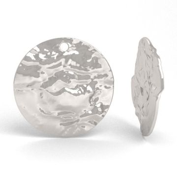 Zawieszka ozdobna - gnieciona, falowana, okrągła, srebro 925 S-CHARM 788 Zawieszka ozdobna - gnieciona, falowana, okrągła, srebro 925 S-CHARM 788