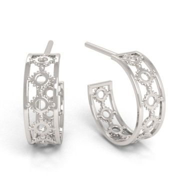 Kolczyki koła, obręcze z ażurowym wzorem, srebro 925 EX 20 Kolczyki koła, obręcze z ażurowym wzorem, srebro 925 EX 20
