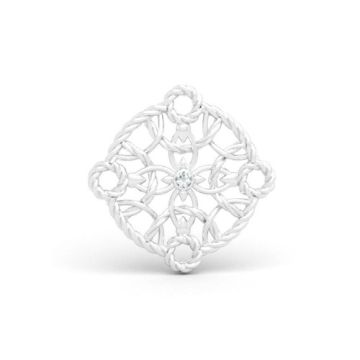 Zawieszka/łącznik rozeta z kamieniem Preciosa, srebro 925 S-CHARM 798 Zawieszka/łącznik rozeta z kamieniem Preciosa, srebro 925 S-CHARM 798