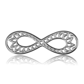 Ażurowa nieskończoność / łącznik, srebro próba 925 BL 239 - 0,4 mm Ażurowa nieskończoność / łącznik, srebro próba 925 BL 239 - 0,4 mm