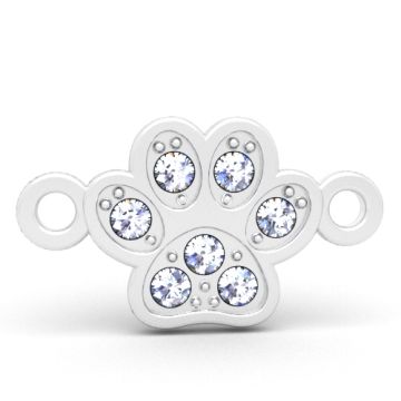 Łącznik Psia łapka z kolorowymi kamieniami Preciosa, srebro 925 S-CHARM 812 Łącznik Psia łapka z kolorowymi kamieniami Preciosa, srebro 925 S-CHARM 812