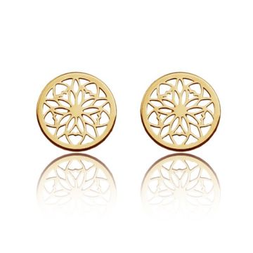 Sztyfty Rozety ażurowe, złoto próba 585