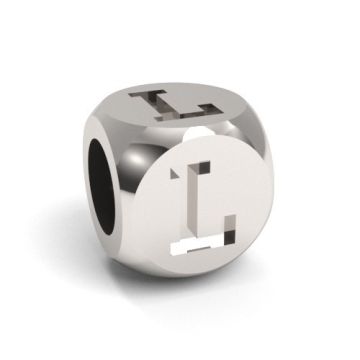 Kostka do przewlekania z literą L, CUBE L Kostka do przewlekania z literą L, CUBE L