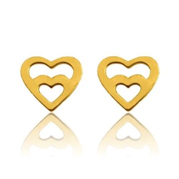 Sztyft baza do kolczyków Serca złoto próba 585 Sztyft baza do kolczyków Serca złoto próba 585