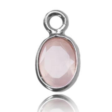 Zawieszka z kamieniem naturalnym - chalcedon różowy, srebro 925 KNO-CHALCEDON Zawieszka z kamieniem naturalnym - chalcedon różowy, srebro 925 KNO-CHALCEDON