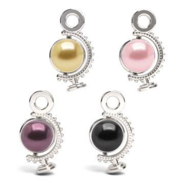 Zawieszka ozdobna - globus z perłą Preciosa 4 mm, srebro 925 S-CHARM 731 Zawieszka ozdobna - globus z perłą Preciosa 4 mm, srebro 925 S-CHARM 731