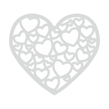 Serce z serduszkami mniejsze - 0,8 mm