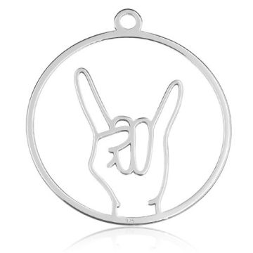 Zawieszka Dłoń - rock, srebro 925 BL 889 - 0,4 mm Zawieszka Dłoń - rock, srebro 925 BL 889 - 0,4 mm