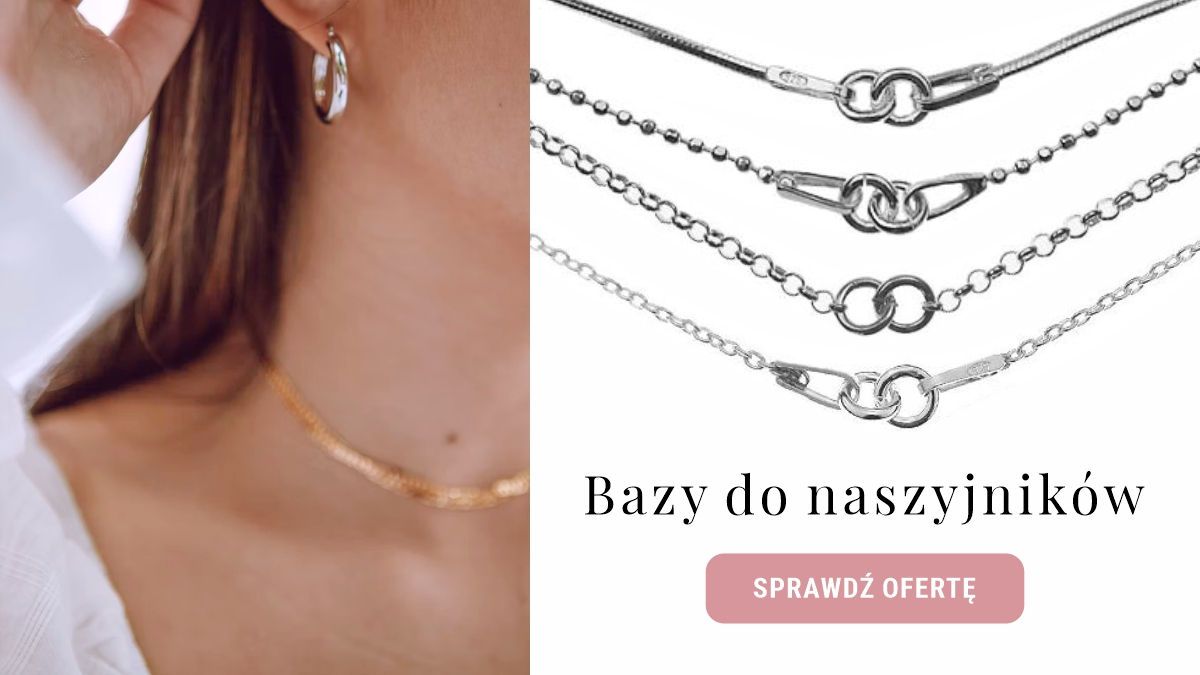 Bazy do naszyjnika, srebro 925