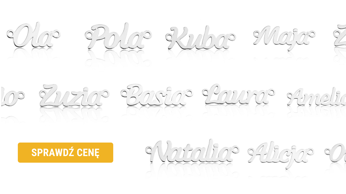 Łączniki imiona srebro 925