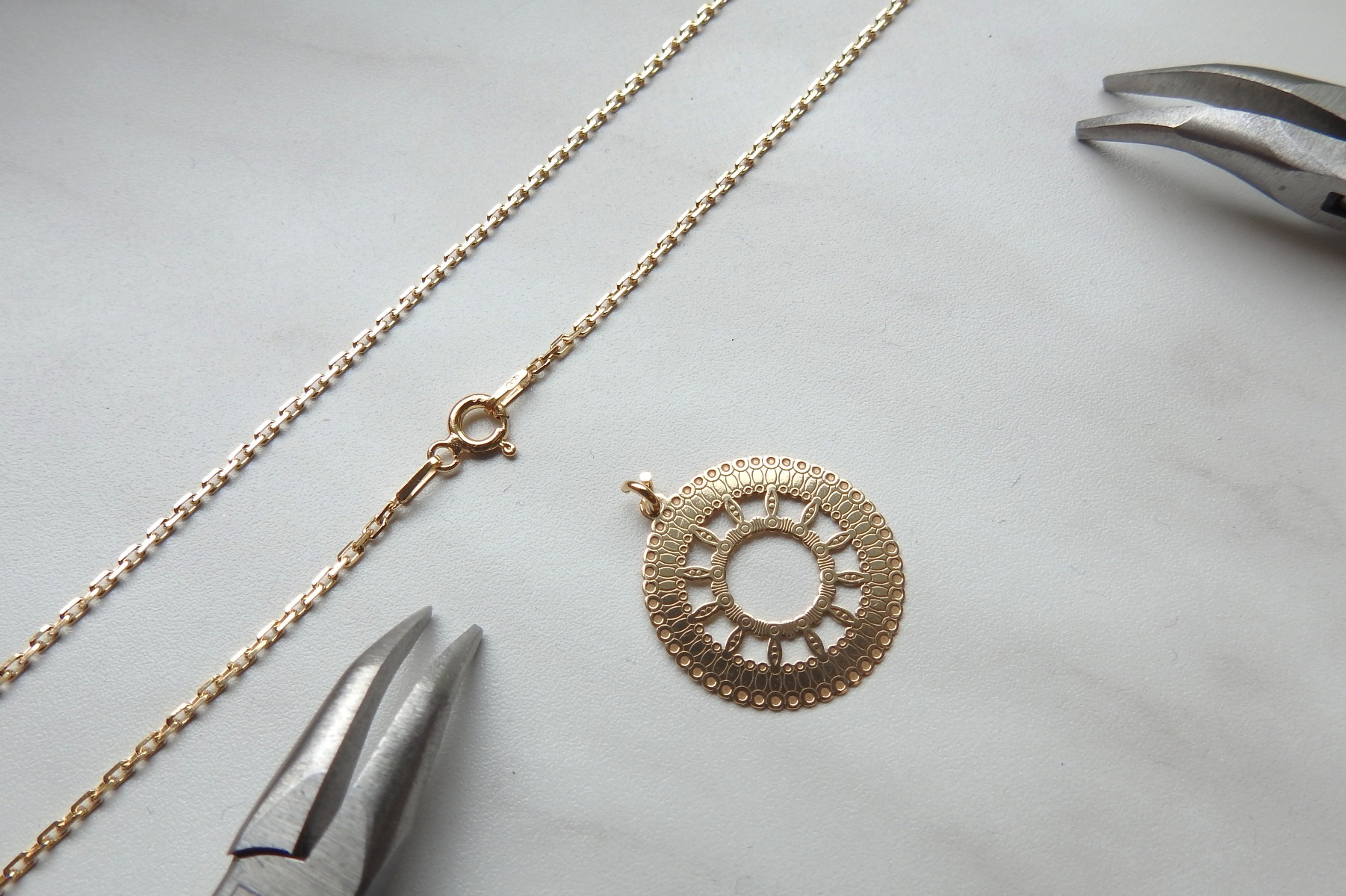 Naszyjnik handmade instrukcja krok 3