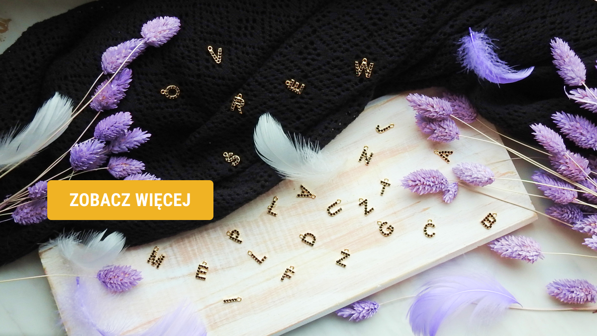 Zawieszki litery srebrne