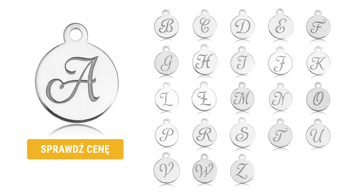 Zawieszki z grawerowaną literą