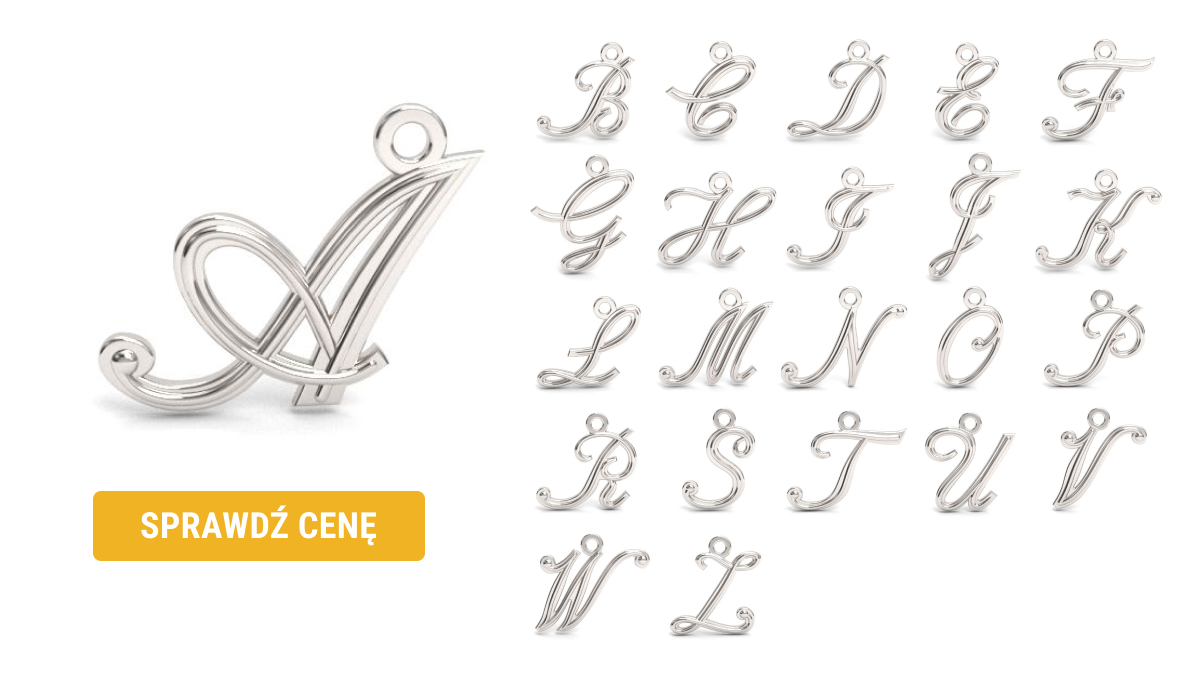 Zawieszki z literkami artystyczne